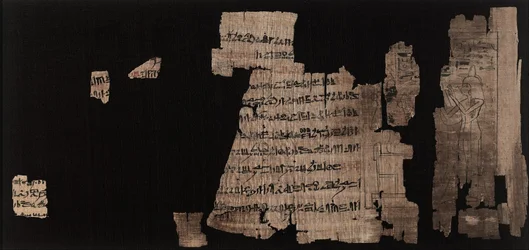 Blad met Hieratische Inscriptie over Neskhonsu, de Zanger van de Grote God Amon